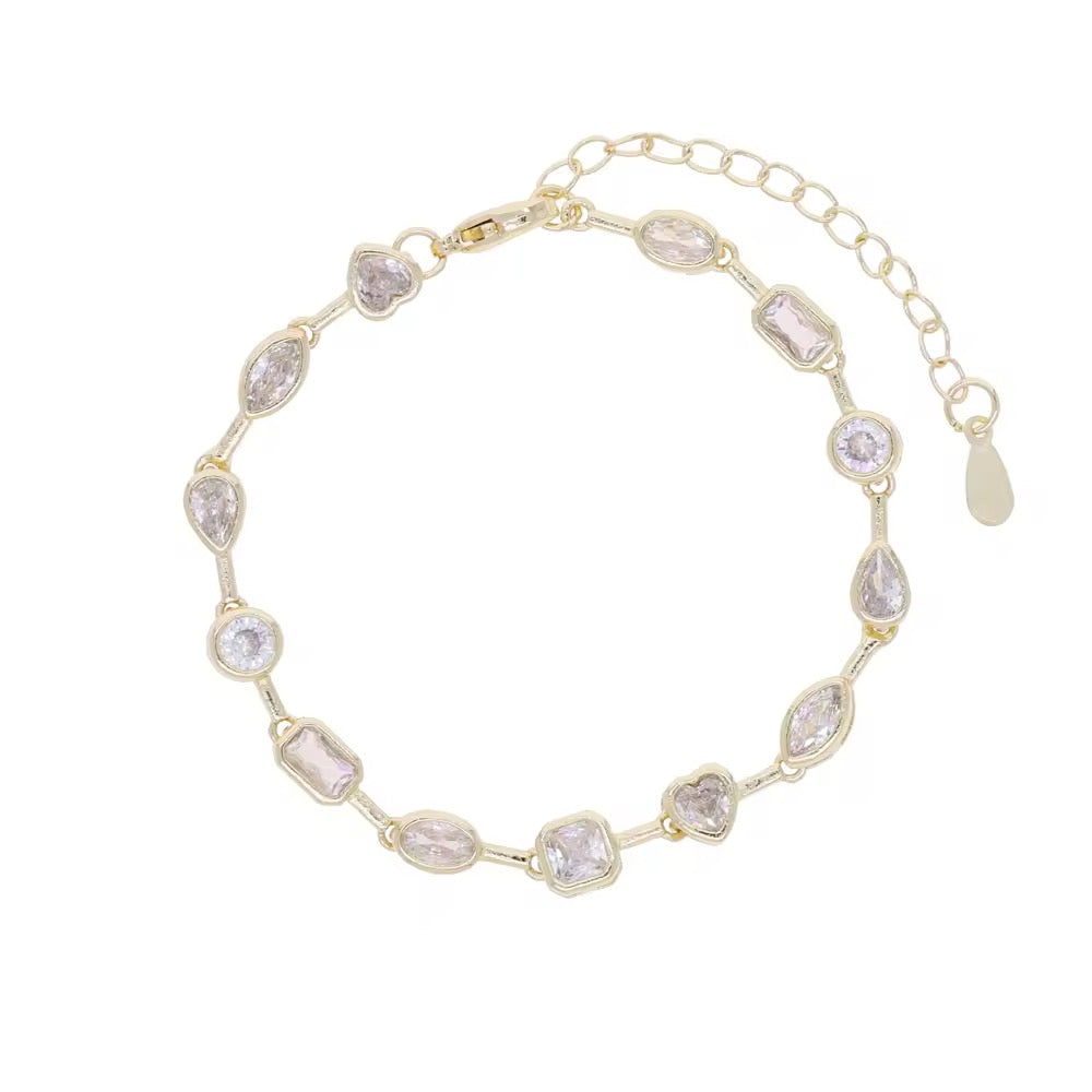 Multi Shaped Gems Bracelet