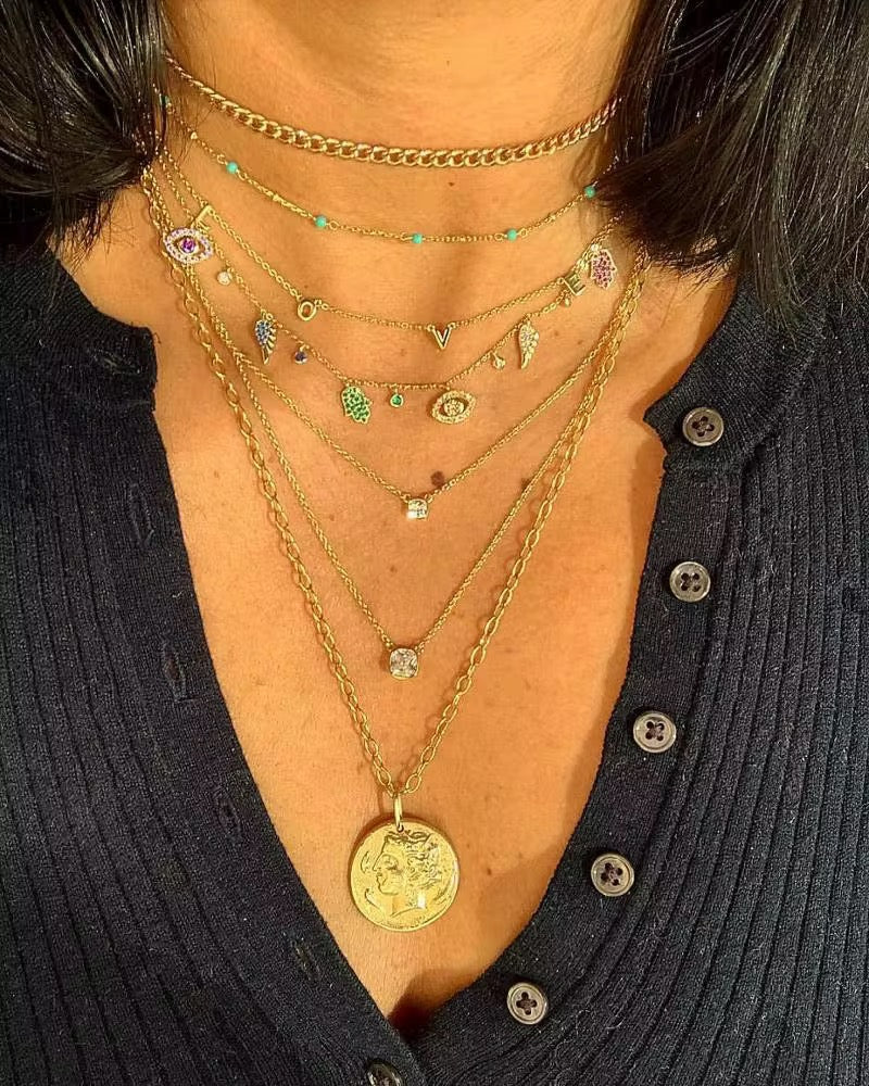 Colorful lucky charms necklace